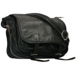 Chrome Hearts SHOULDER BAG TINY Gunslinger Strap Leather Bag Black x